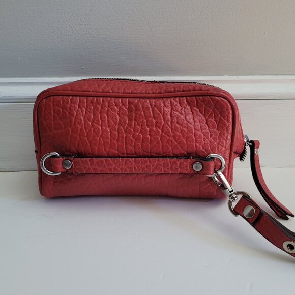 AB Bellucci Red Leather Clutch Handbag, Asia Bellucci Red Clutch - Picture 5 of 6